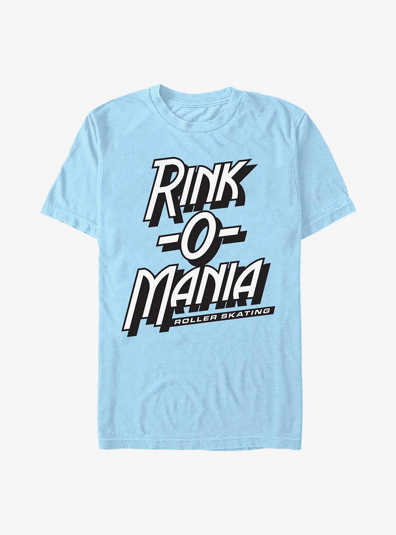 Stranger Things Rink-O-Mania Roller Skating Logo T-Shirt, LT BLUE, hi-res