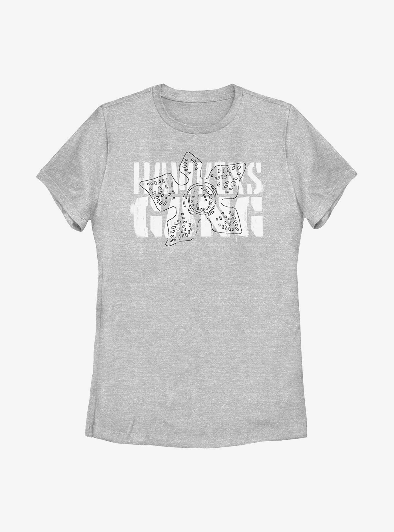 Stranger Things Hawkins Gang Stencil Womens T-Shirt, ATH HTR, hi-res