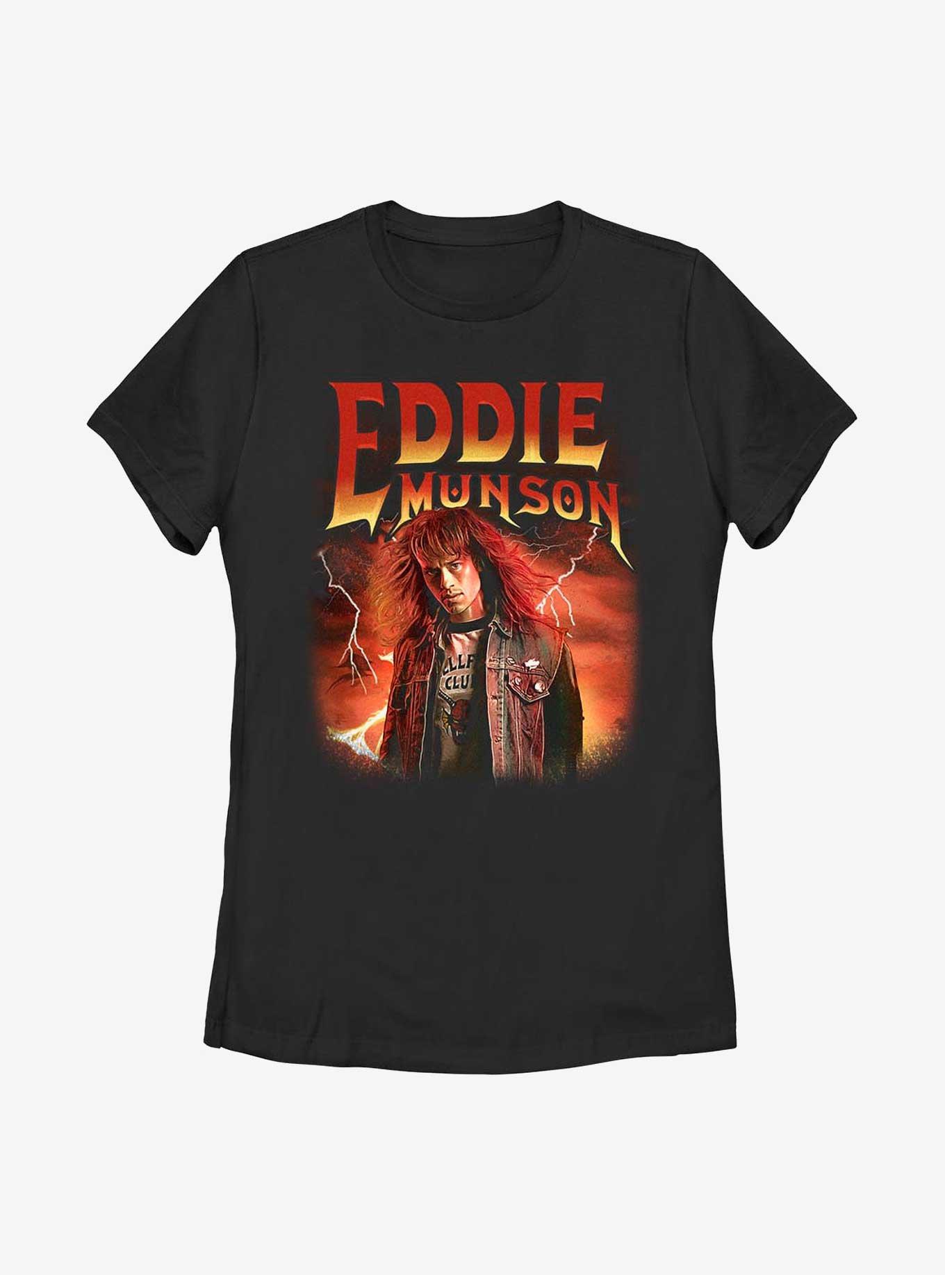 Stranger Things Metal Eddie Munson Womens T-Shirt, BLACK, hi-res
