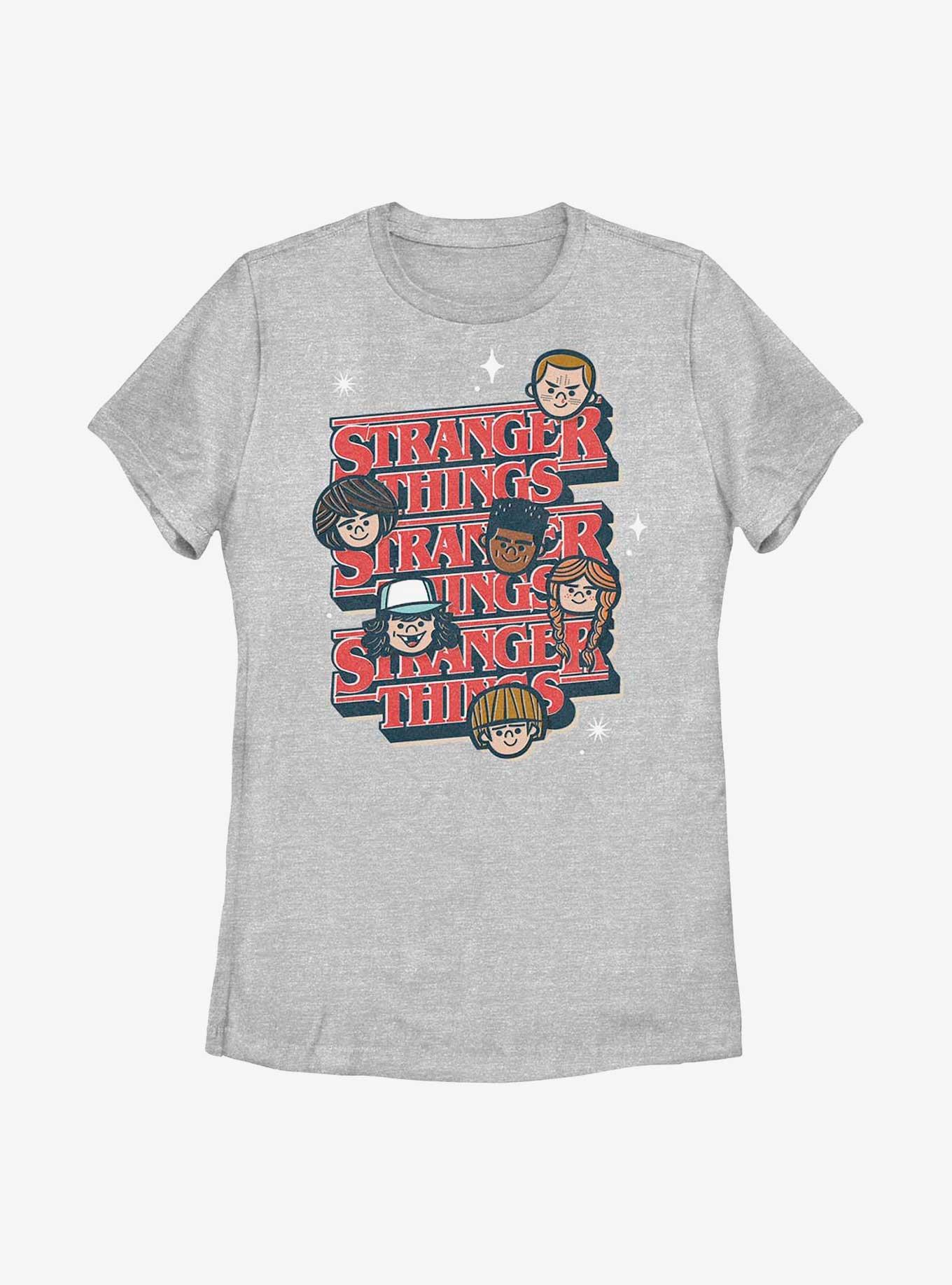 Stranger Things Toon Stack Womens T-Shirt, ATH HTR, hi-res