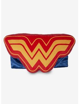 DC Comics Wonder Woman WW Logo with Cape Plush Squeaker Dog Toy, , hi-res