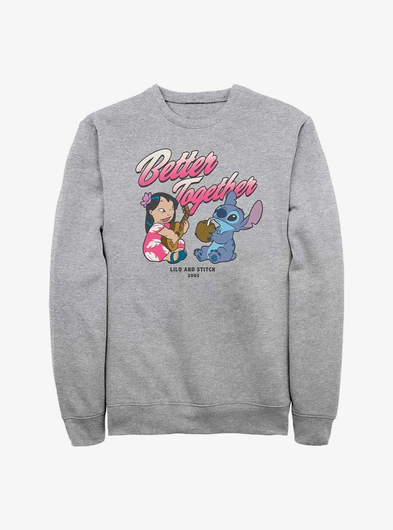 Disney Lilo & Stitch Chillin Sweatshirt, ATH HTR, hi-res