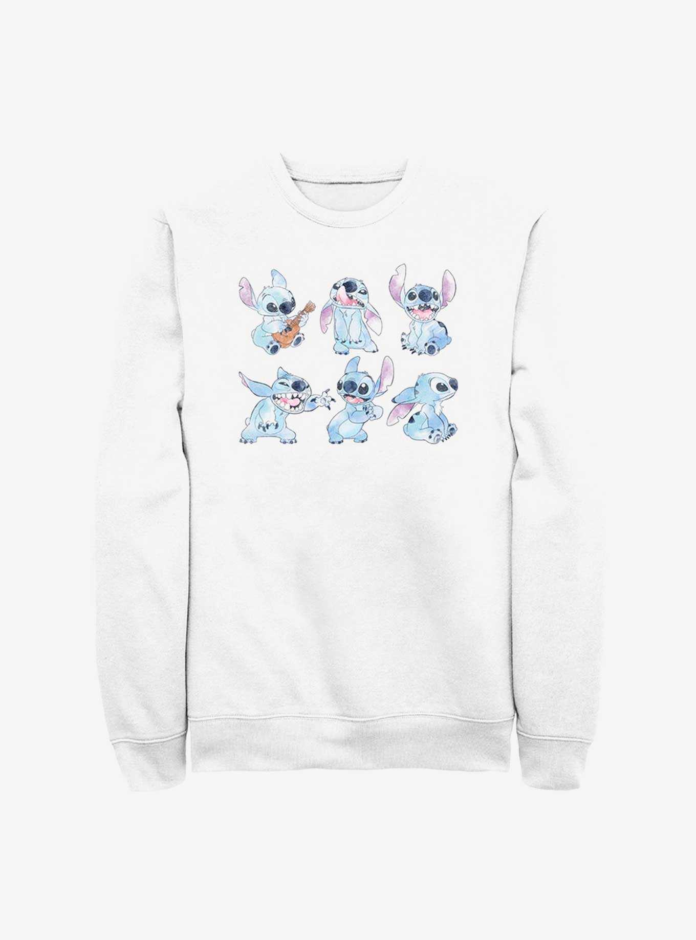 Disney Lilo & Stitch Faces Of Stitch Sweatshirt, WHITE, hi-res