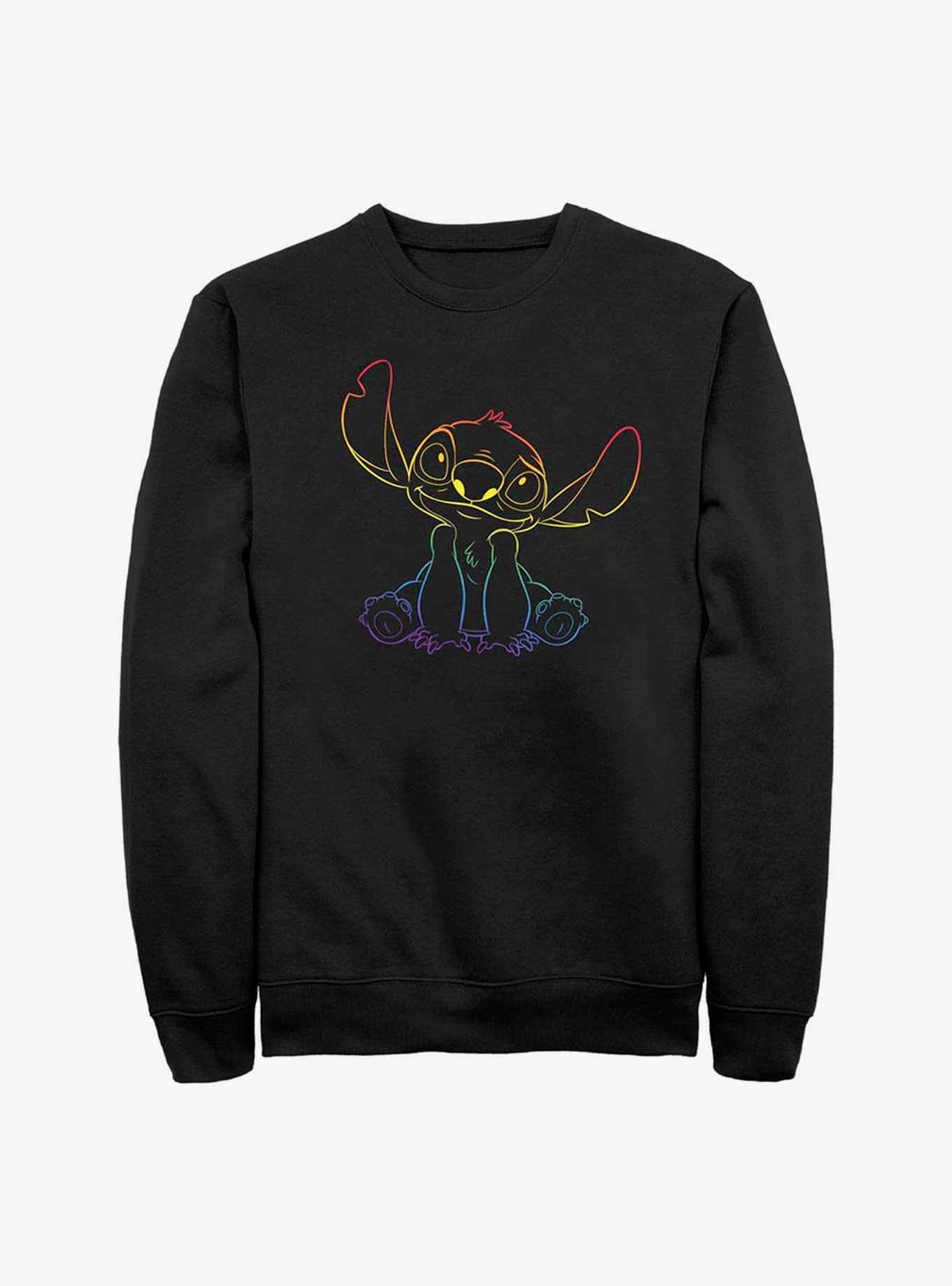 Disney Lilo & Stitch Pride Stitch Sweatshirt, BLACK, hi-res