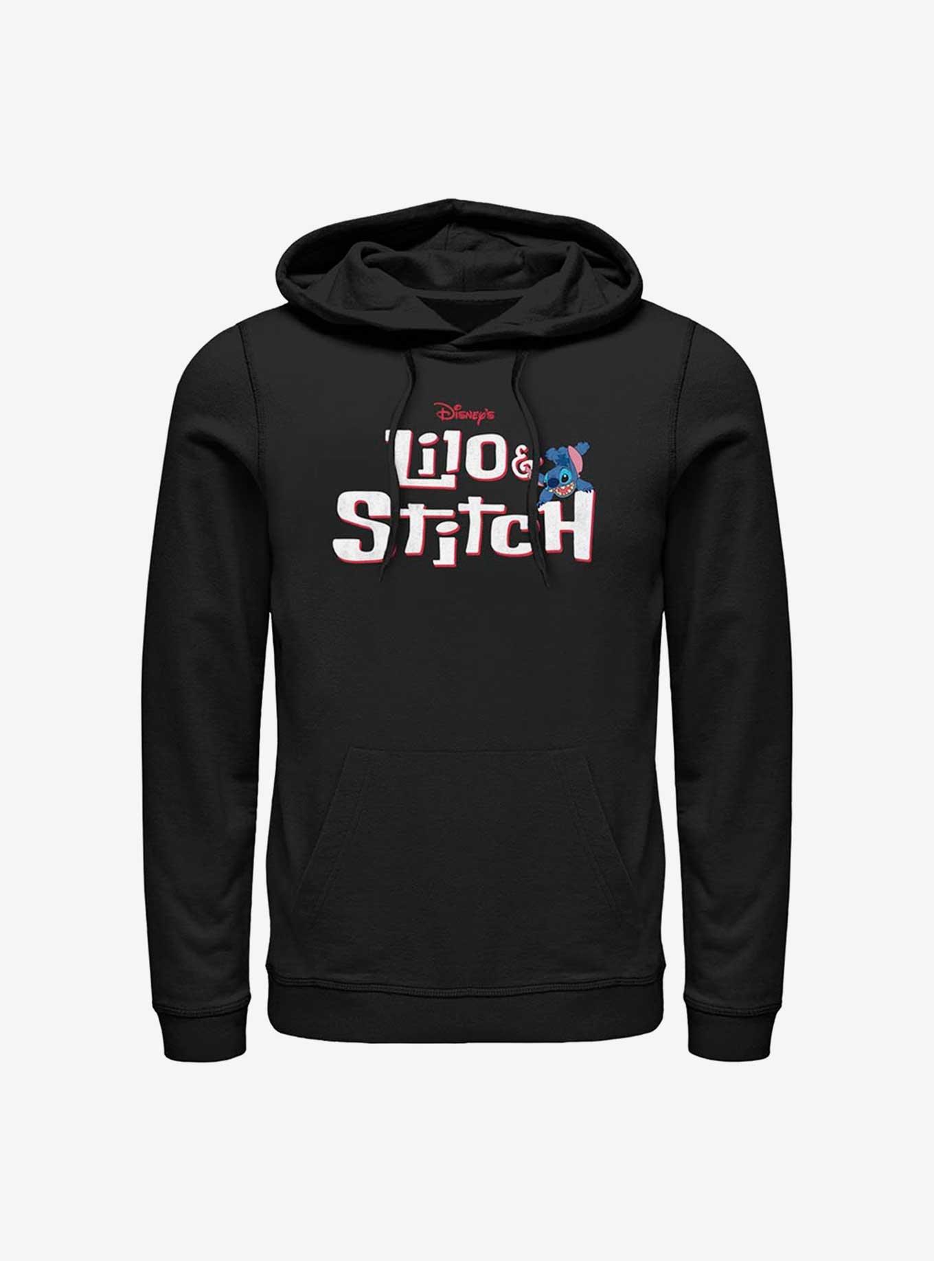 Disney Lilo & Stitch Logo With Stitch Hoodie, , hi-res