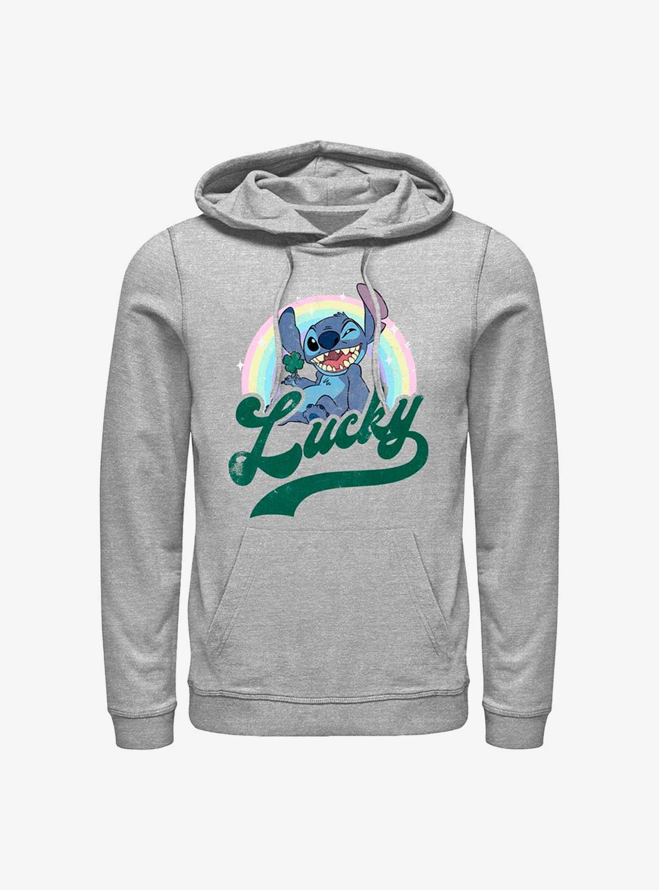 Disney Lilo & Stitch Lucky Rainbow Hoodie, ATH HTR, hi-res
