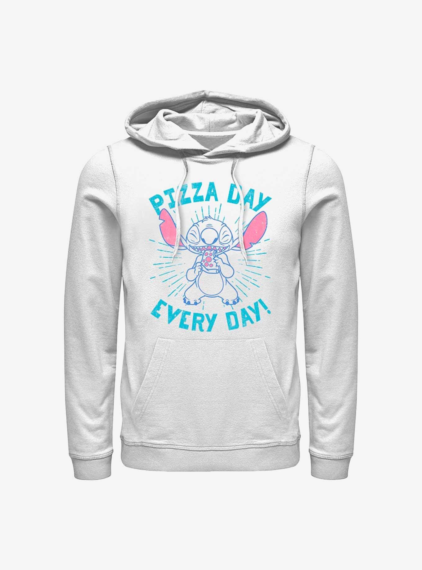 Disney Lilo & Stitch Pizza Day Every Day Hoodie, WHITE, hi-res