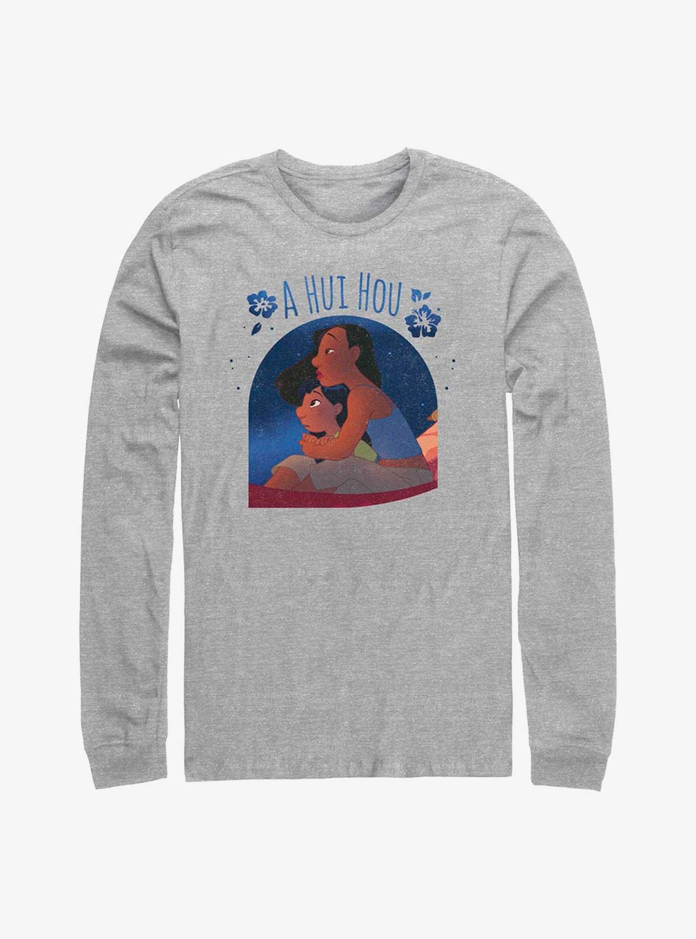 Disney Lilo & Stitch A Hui Hou Long Sleeve T-Shirt, ATH HTR, hi-res