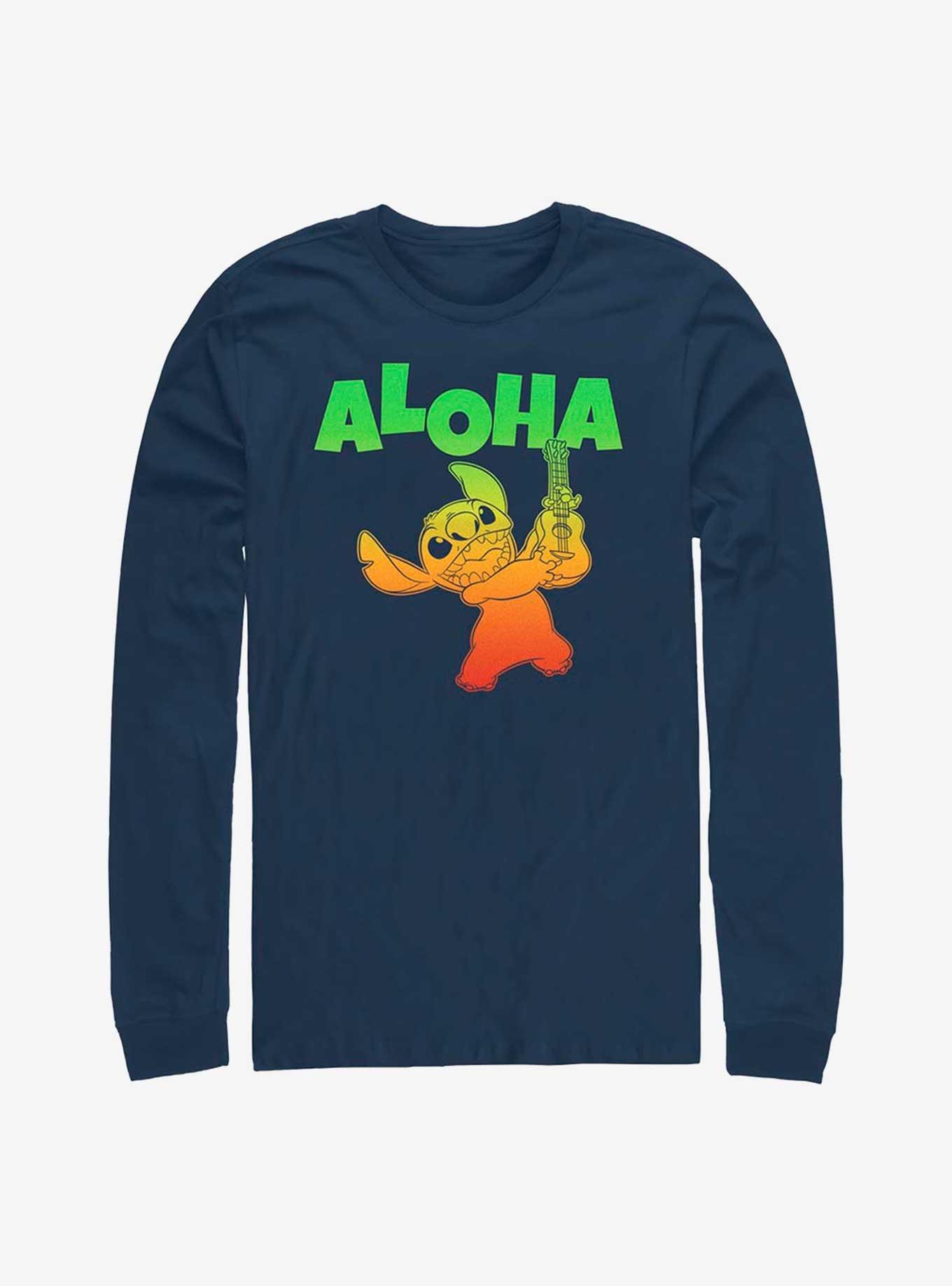 Disney Lilo & Stitch Aloha Stitch Long Sleeve T-Shirt, , hi-res