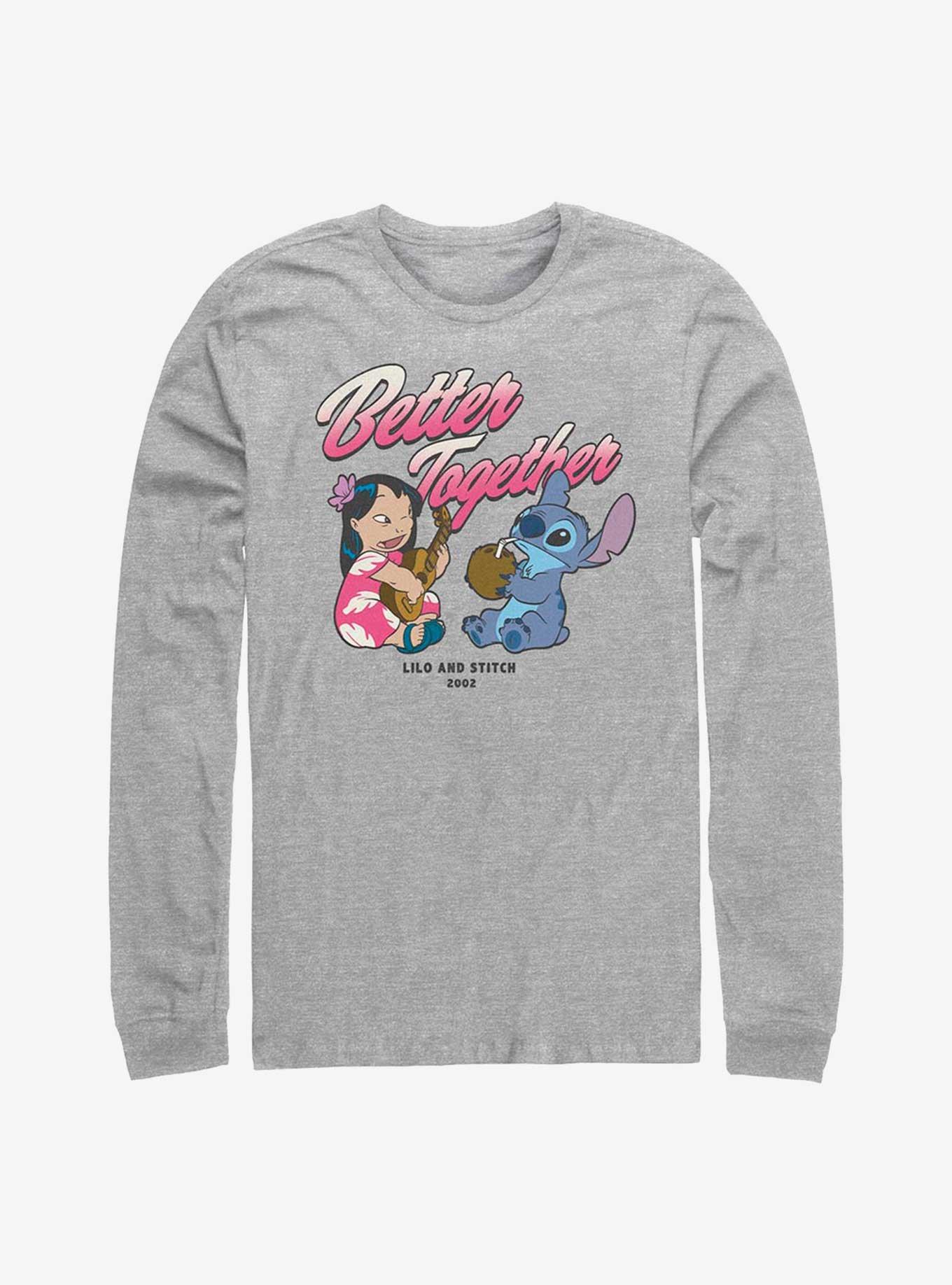 Disney Lilo & Stitch Chillin Long Sleeve T-Shirt, ATH HTR, hi-res