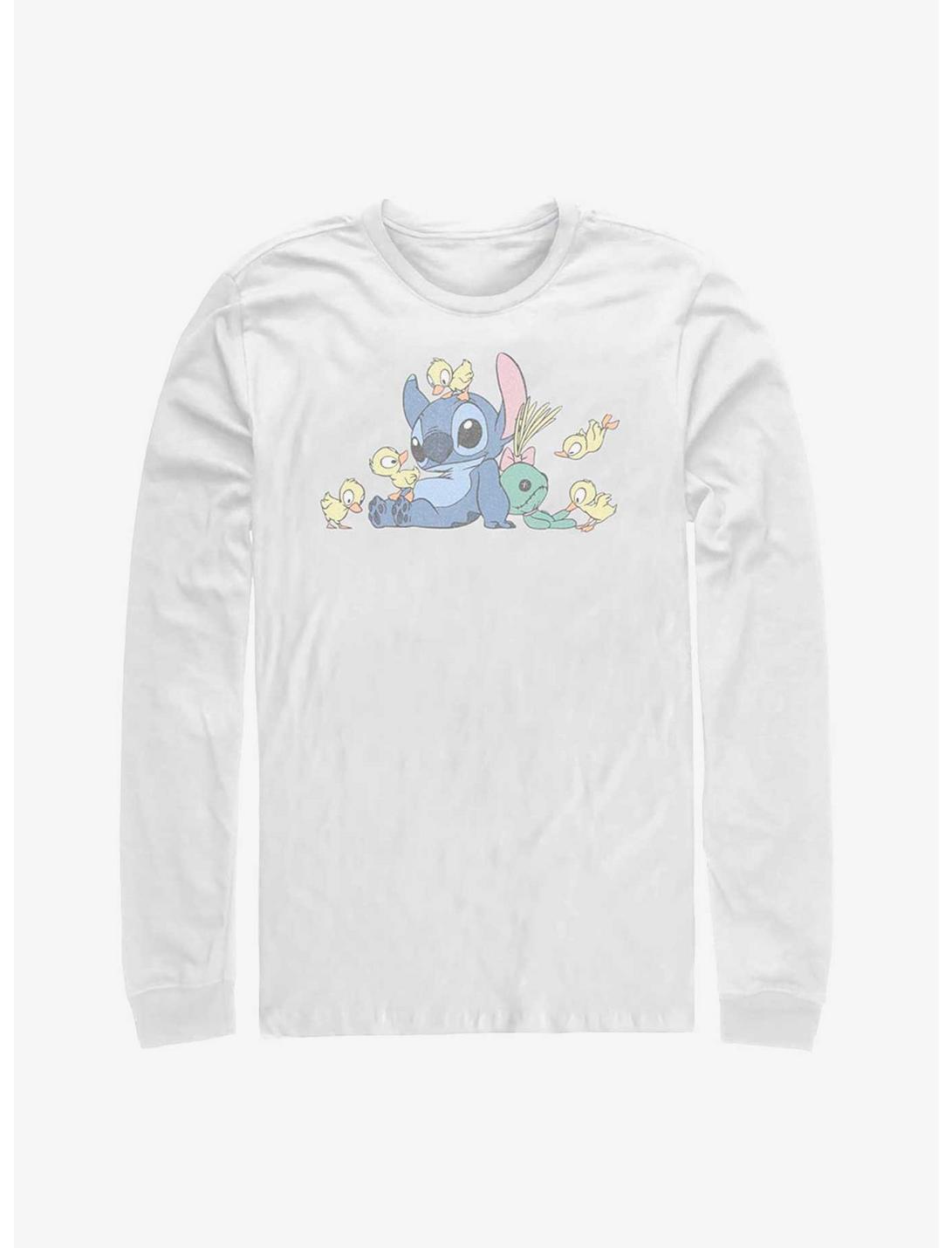 Disney Lilo & Stitch Ducky Kind Long Sleeve T-Shirt, WHITE, hi-res