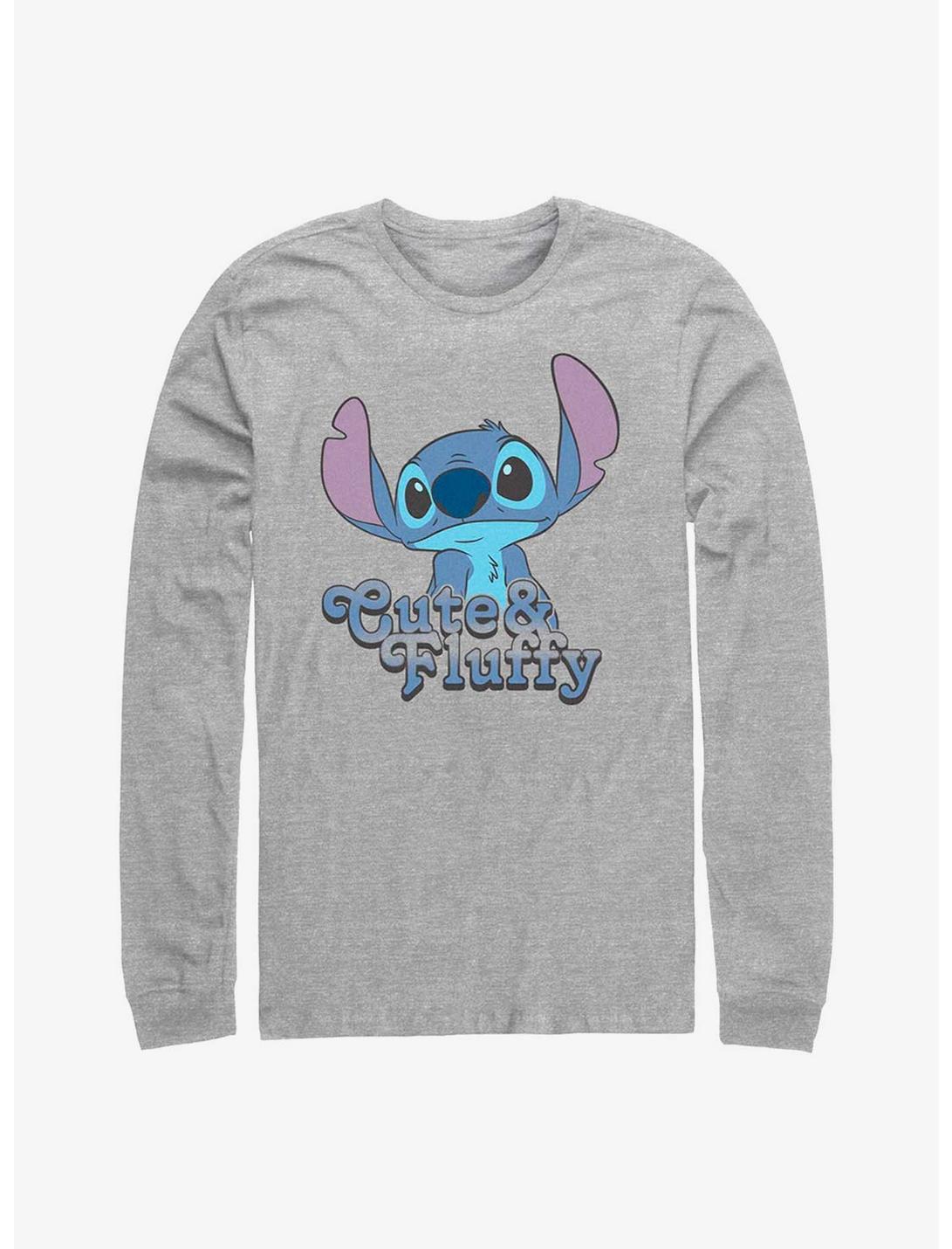 Disney Lilo & Stitch Fluffy Stitch Long Sleeve T-Shirt, ATH HTR, hi-res