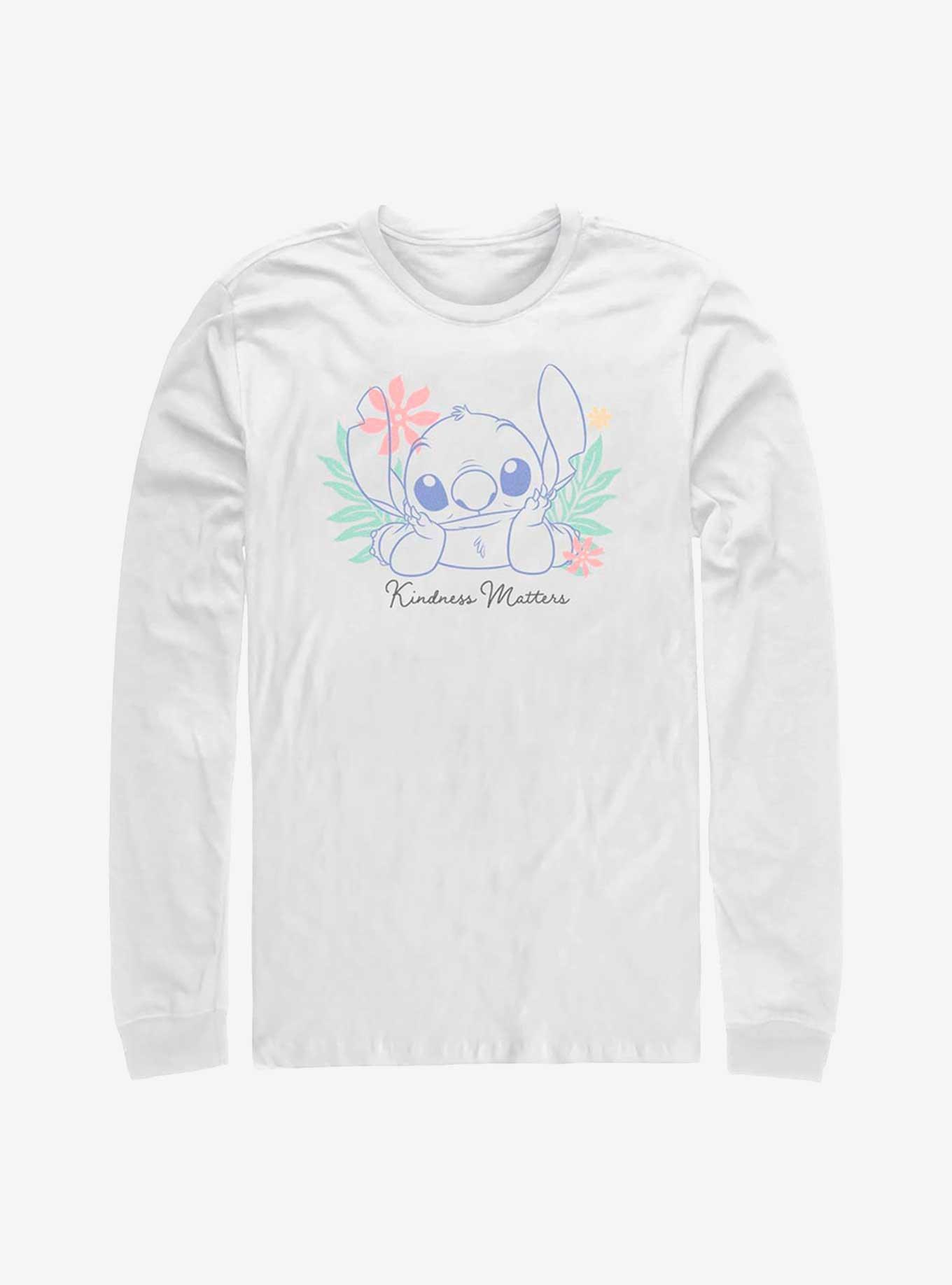 Disney Lilo & Stitch Kindness Matters Long Sleeve T-Shirt, WHITE, hi-res