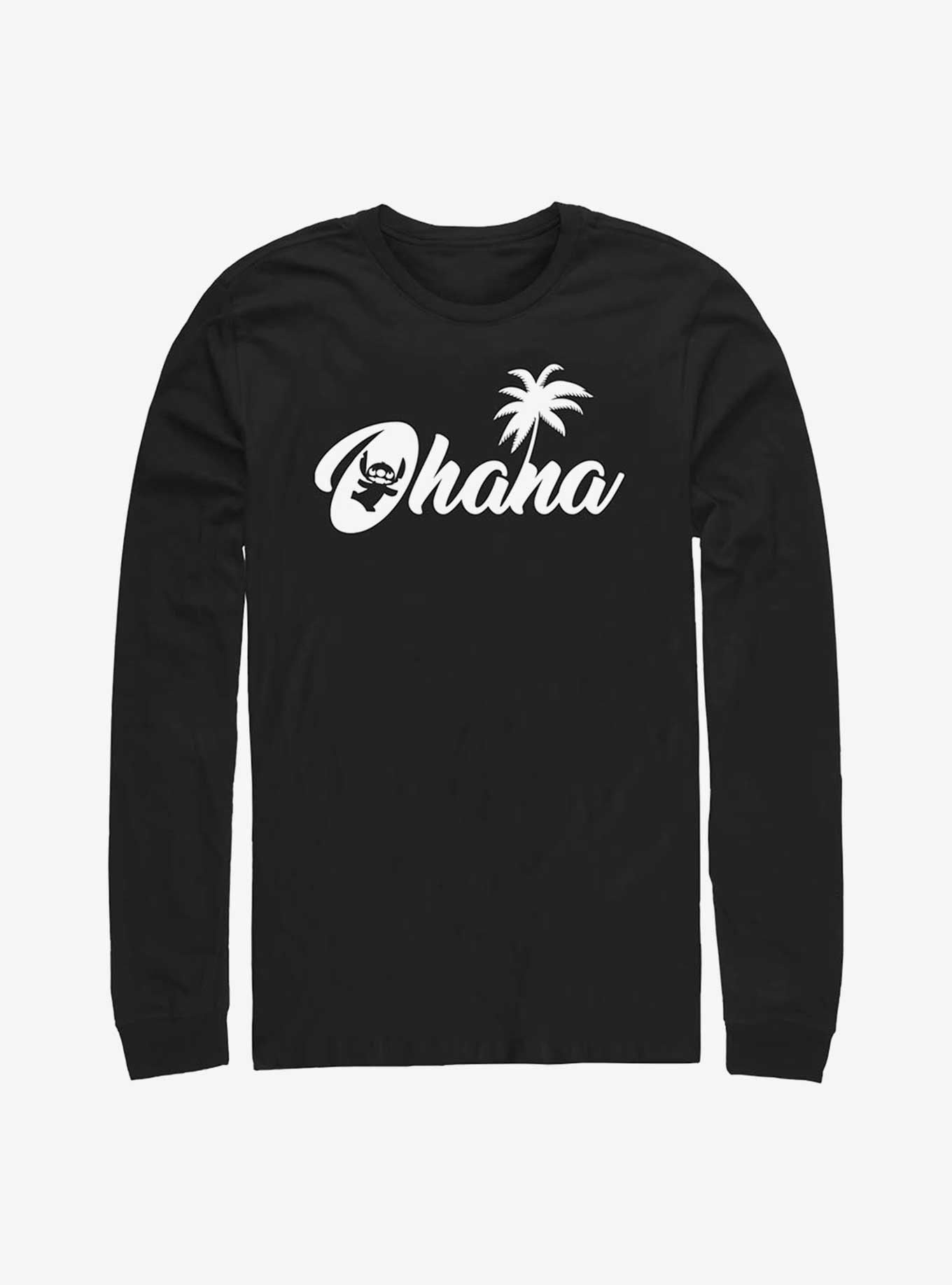 Disney Lilo & Stitch Ohana Long Sleeve T-Shirt, BLACK, hi-res