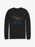 Disney Lilo & Stitch Pride Stitch Long Sleeve T-Shirt, BLACK, hi-res