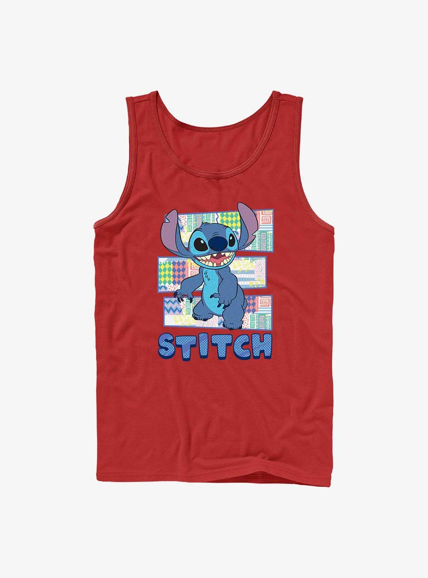 Disney Lilo & Stitch Pattern Stitch Tank, RED, hi-res