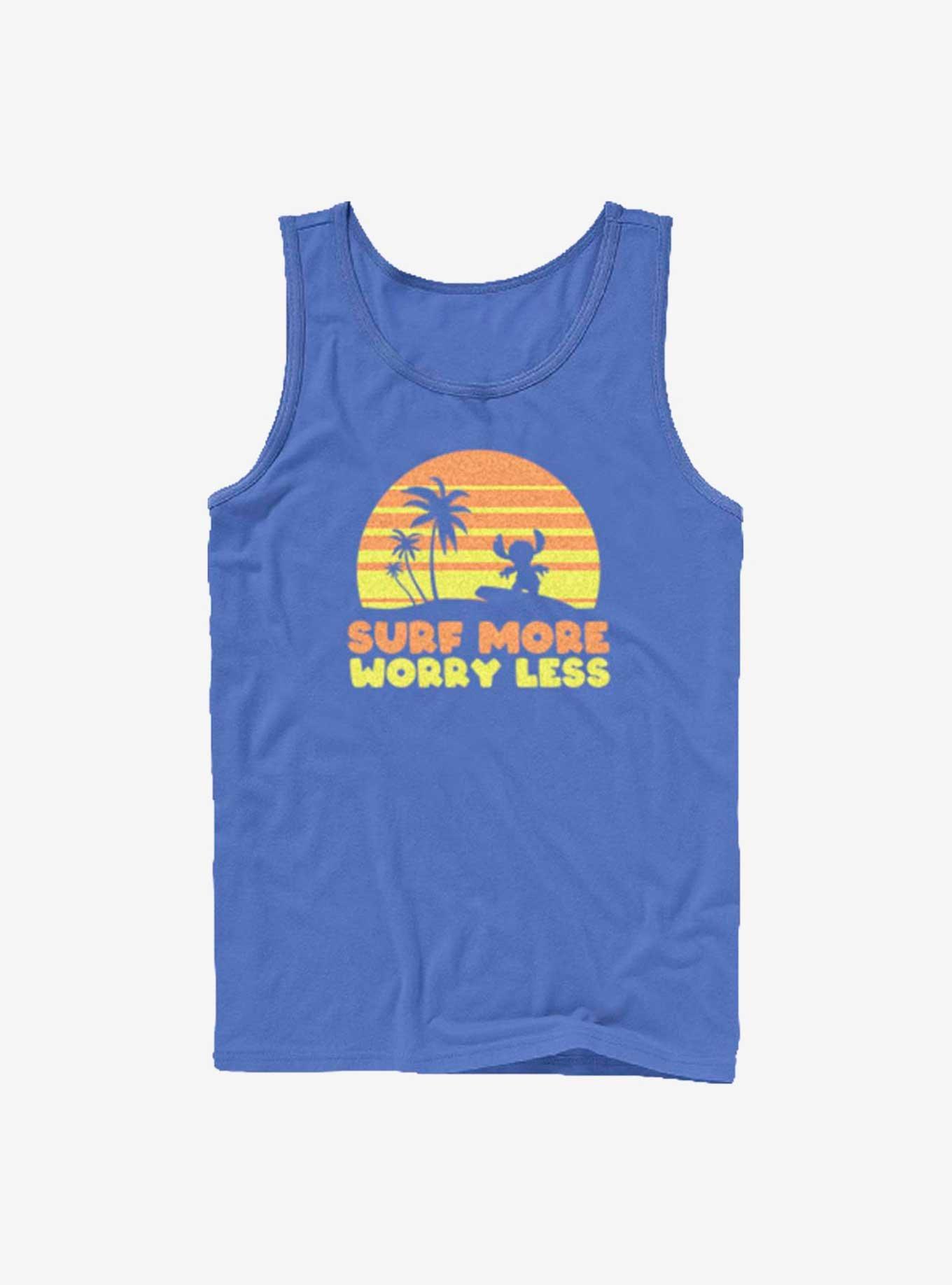 Disney Lilo & Stitch Surf More Worry Less Tank, ROYAL, hi-res