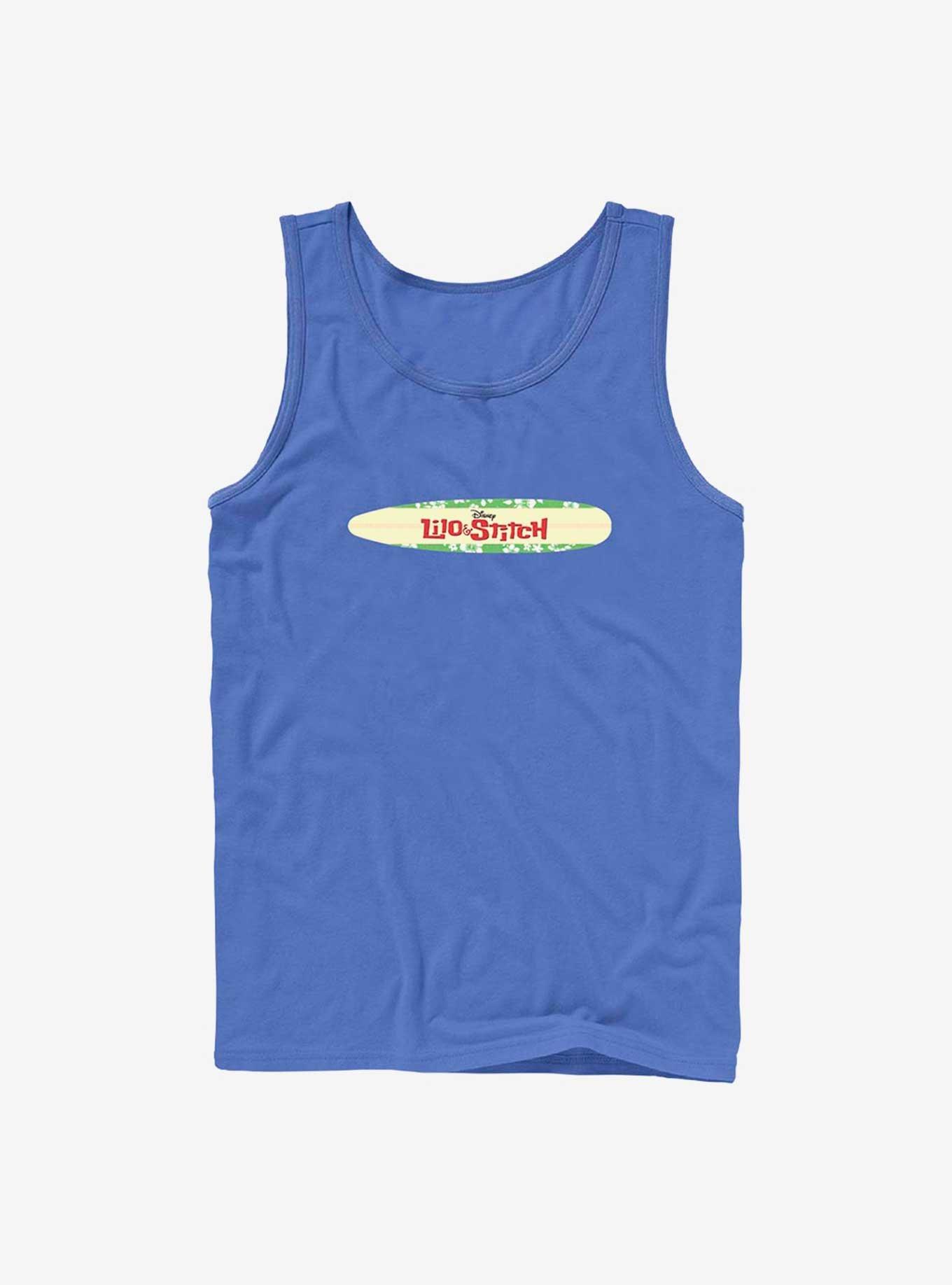 Disney Lilo & Stitch Surfboard Logo Tank, ROYAL, hi-res