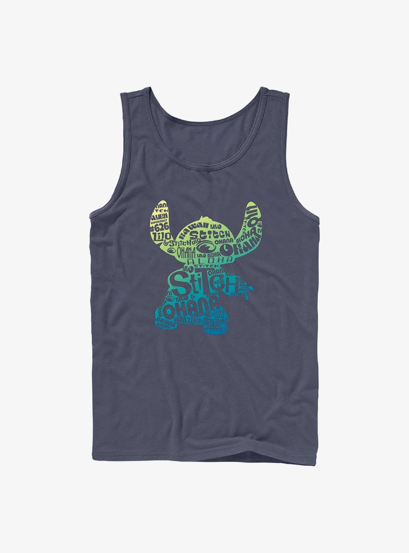 Disney Lilo & Stitch Text Fill Tank, NAVY, hi-res