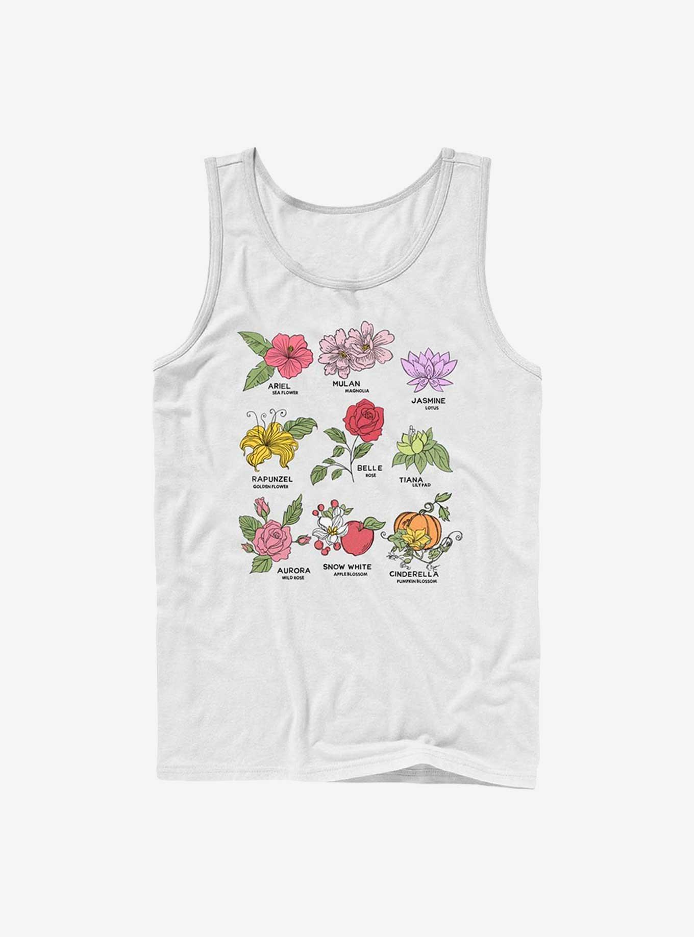 Disney Princess Flowers Tank Top, WHITE, hi-res