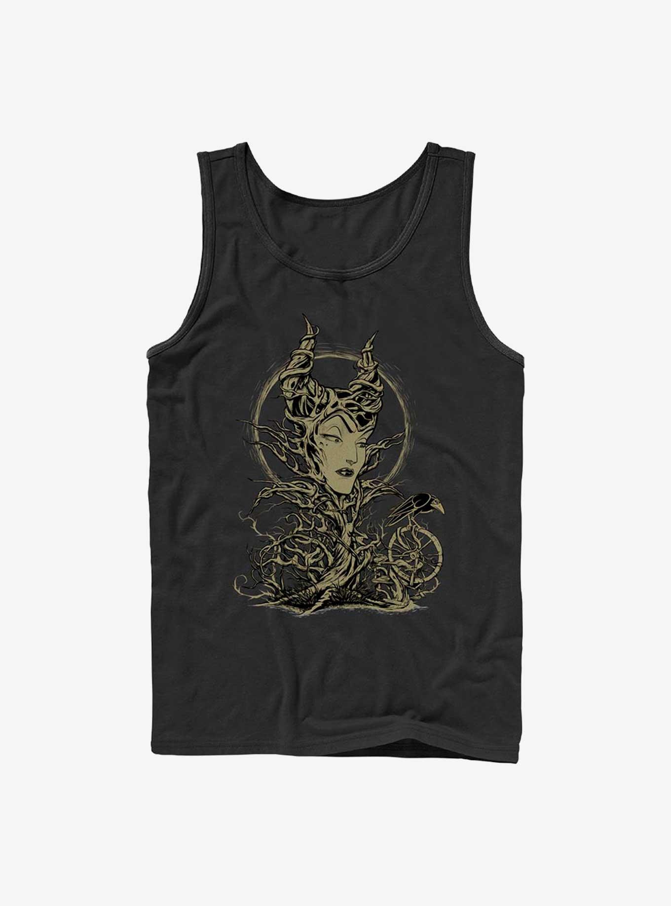 Disney Maleficent graphic tank top photographed for a US apparel retailer listing