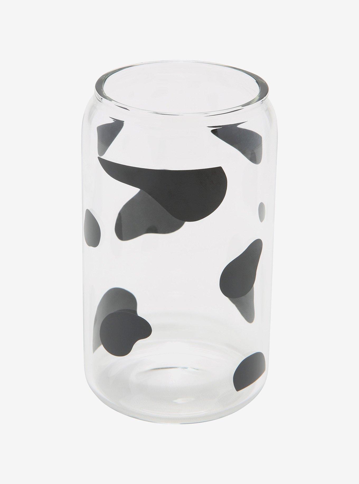 Cow Print Glass Cup, , hi-res