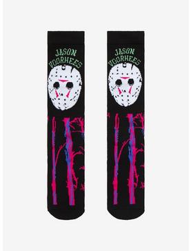 Friday The 13th Jason Mask Trees Crew Socks, , hi-res