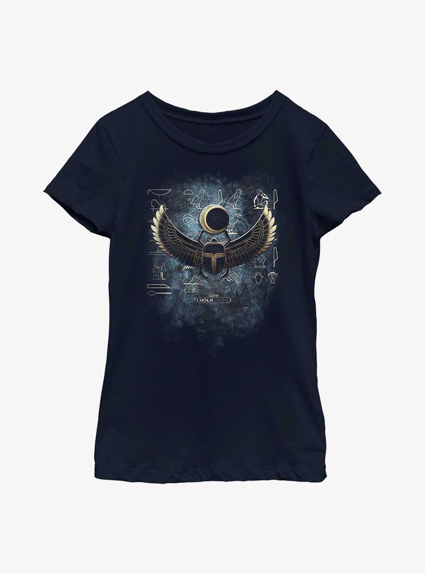 Marvel Moon Knight Ancient Relic Youth Girls T-Shirt, NAVY, hi-res