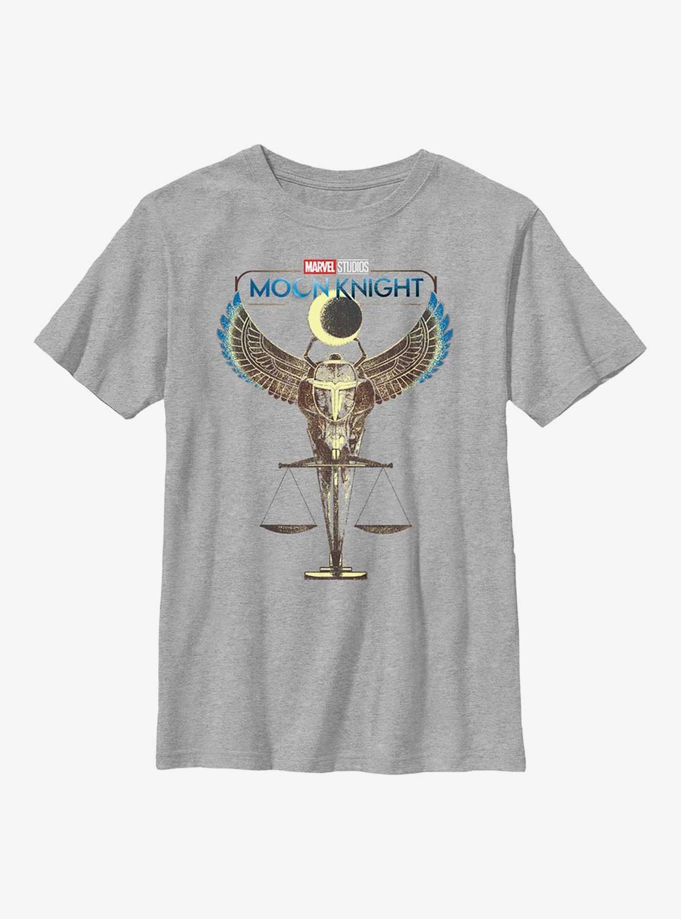 Marvel Moon Knight Egyptian Khonshu Youth T-Shirt, ATH HTR, hi-res
