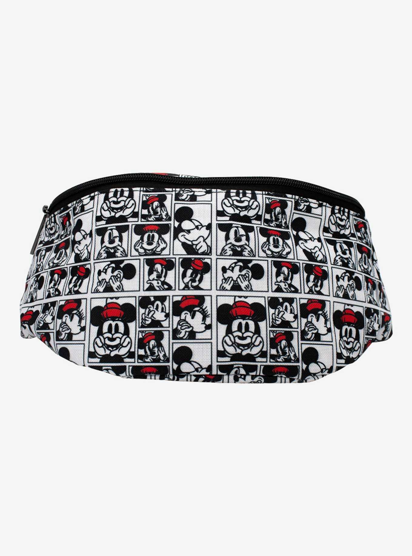 Disney Mickey Mouse And Minnie Expression Blocks White Fanny Pack Bag, , hi-res