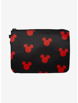 Disney Mickey Mouse Head Monogram Black Red Single Pocket Wristlet Wallet, , hi-res