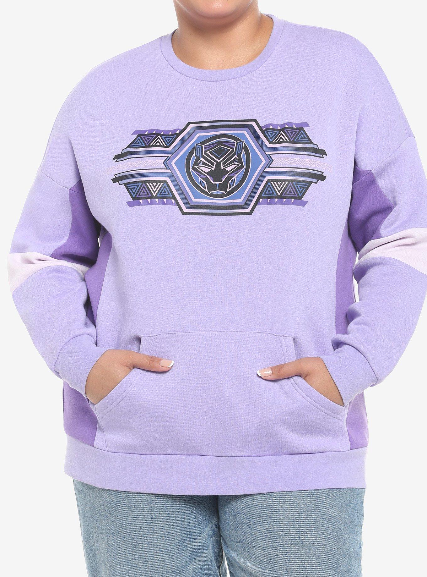 Her Universe Marvel Black Panther: Wakanda Forever Color-Block Girls Sweatshirt Plus Size, MULTI, hi-res