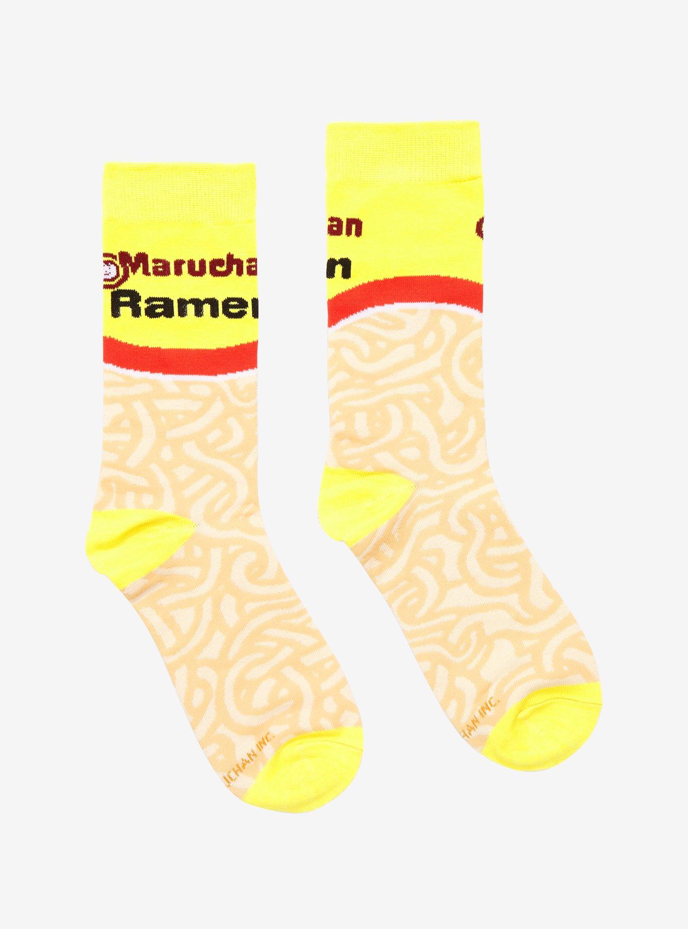 Maruchan Ramen Noodles Yellow Crew Socks | Hot Topic