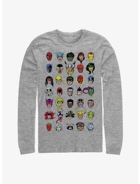 Marvel Avengers Heroes and Villains Faces Long Sleeve T-Shirt, , hi-res