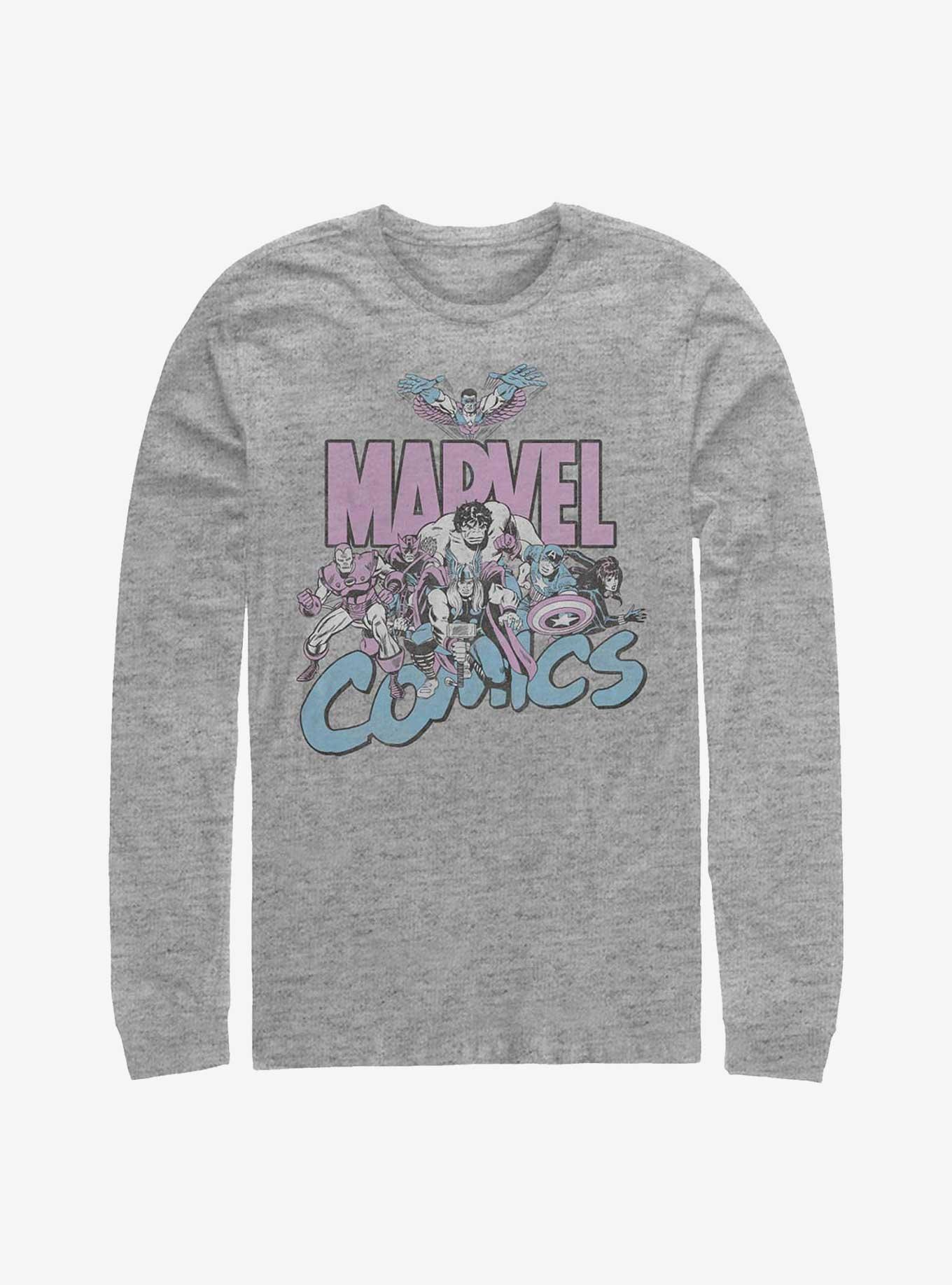 Marvel Avengers Pastel Group Attack Long Sleeve T-Shirt, , hi-res