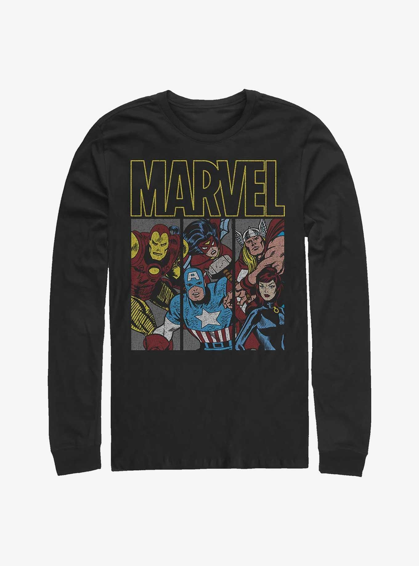 Marvel Avengers Tri Panel Heroes Long Sleeve T-Shirt, , hi-res