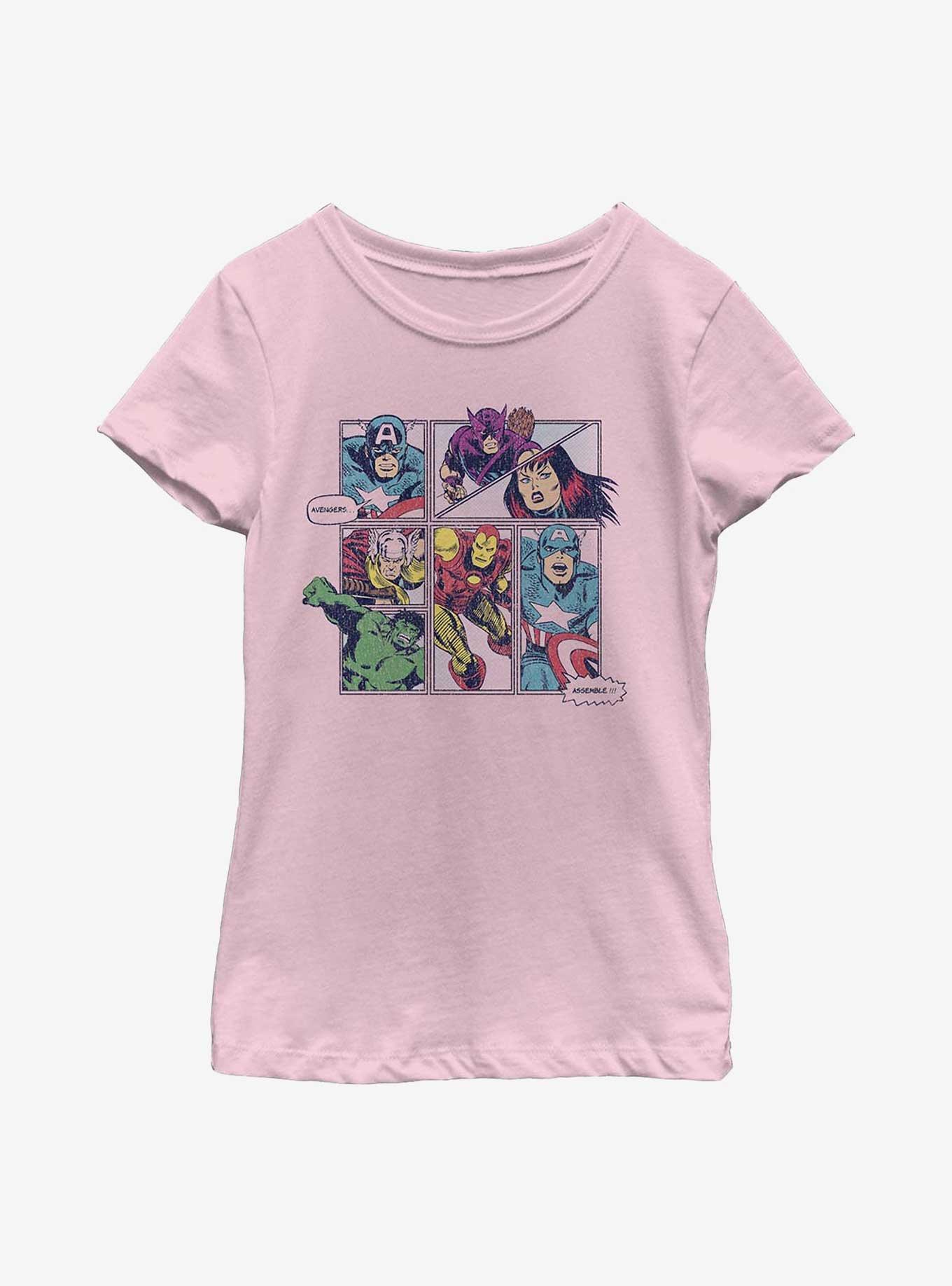 Marvel Avengers Assemble Panels Youth Girls T-Shirt, , hi-res