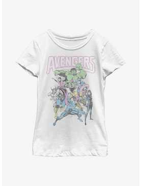Marvel Avengers Comic Retro Group Youth Girls T-Shirt, , hi-res