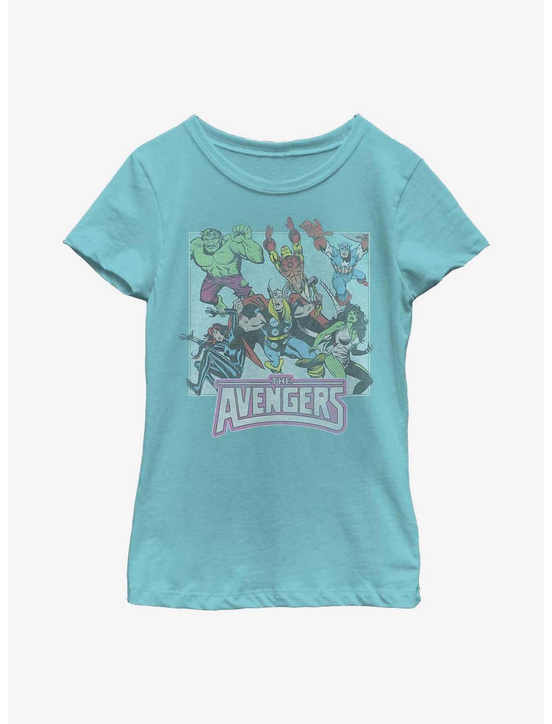 Marvel Avengers Square Youth Girls T-Shirt, TAHI BLUE, hi-res
