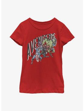 Marvel Avengers Pastel Group Youth Girls T-Shirt, , hi-res