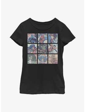 Marvel Avengers Square Comic Panels Youth Girls T-Shirt, , hi-res