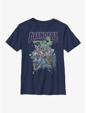 Marvel Avengers Comic Retro Group Youth T-Shirt, , hi-res
