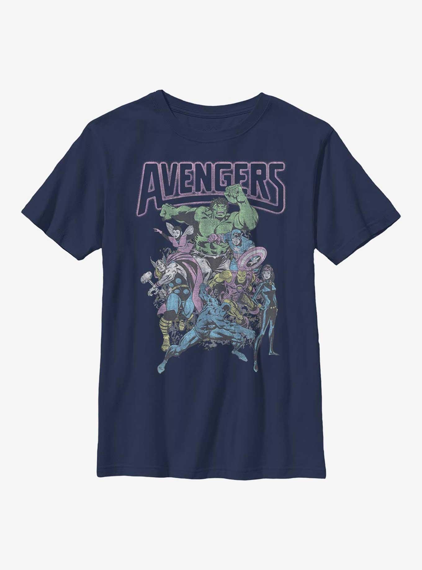 Marvel Avengers Comic Retro Group Youth T-Shirt, , hi-res