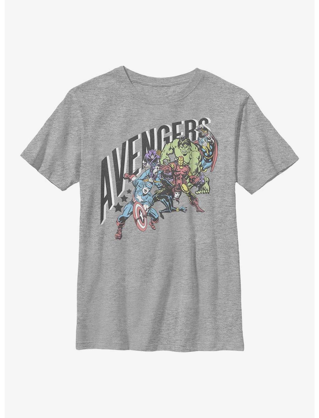 Marvel Avengers Pastel Group Youth T-Shirt, ATH HTR, hi-res