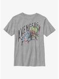 Marvel Avengers Pastel Group Youth T-Shirt, ATH HTR, hi-res