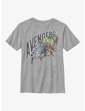 Marvel Avengers Pastel Group Youth T-Shirt, , hi-res
