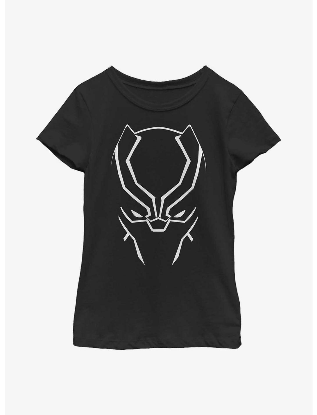 Marvel Black Panther Face Youth Girls T-Shirt, BLACK, hi-res