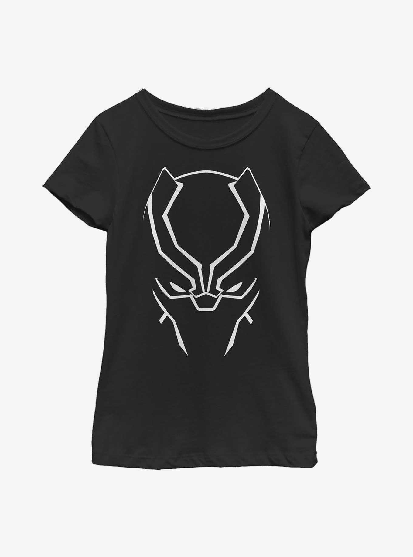 Marvel Black Panther Face Youth Girls T-Shirt, , hi-res
