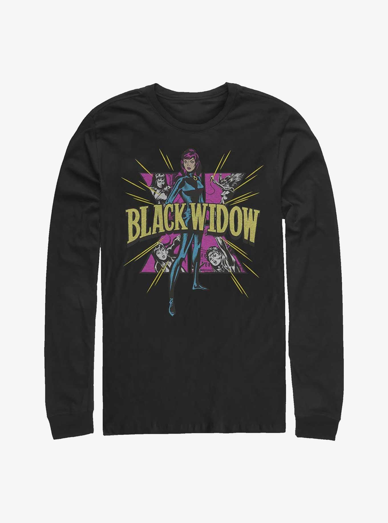 Marvel Black Widow Hero Symbol Fill Long Sleeve T-Shirt, , hi-res