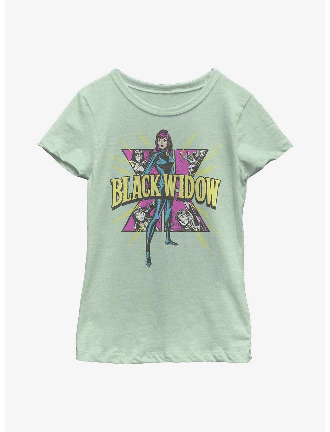 Marvel Black Widow Hero Symbol Fill Youth Girls T-Shirt, MINT, hi-res